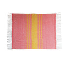 Brushed Acrylic & New Zealand Wool Throw w/ Stripes & Fringe