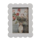 Resin & MDF Scalloped Photo Frame, White (Holds 4" x 6" Photo)